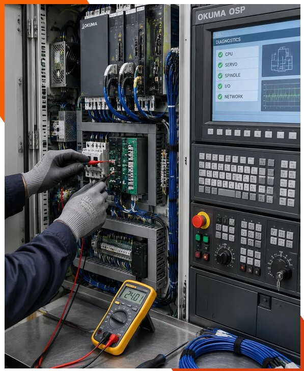 Ремонт систем ЧПУ Okuma OSP в Пскове